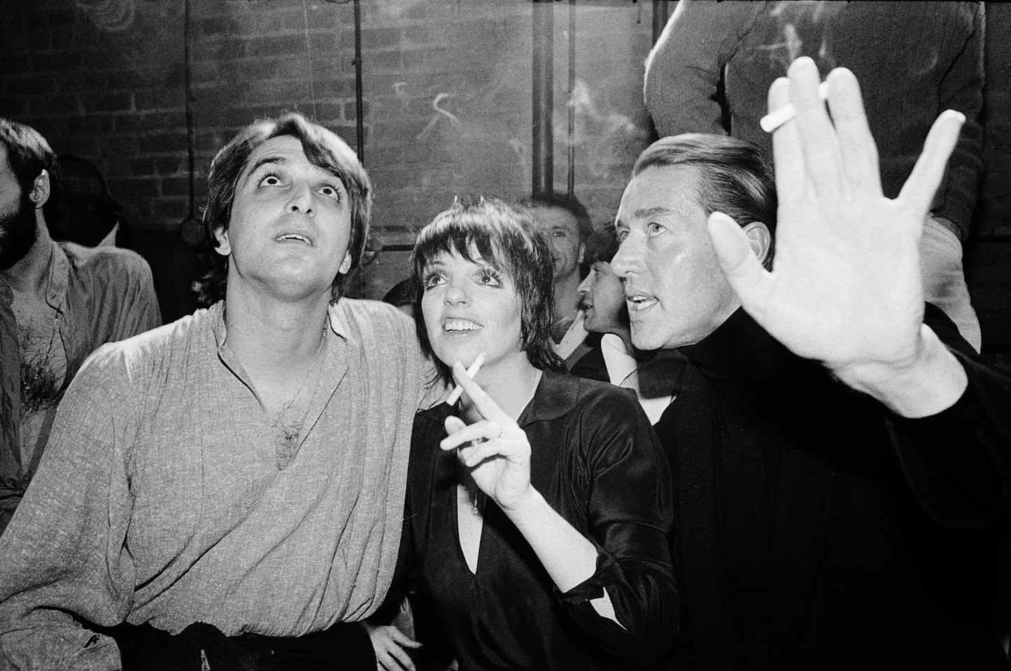 Mark Gero, Liza Minnelli, and Halston at Going to Jail Party February 2, 1980