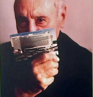 Morris Lapidus With Postcard