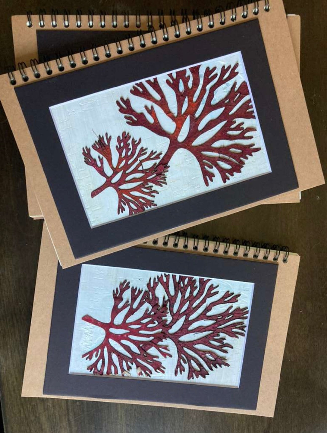 Seaweed Leather Notebooks by Kelptex